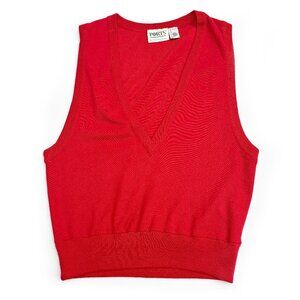 🧡 Vintage Ports International, Wool Sleeveless V-Neck Top
